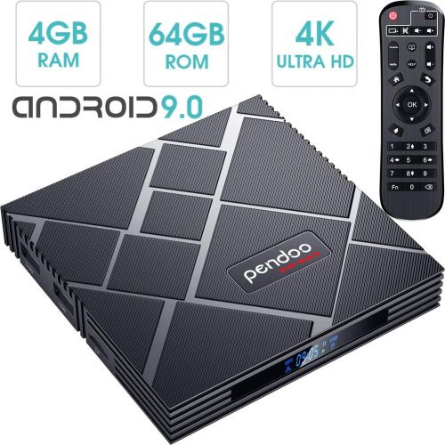  [아마존베스트]Pendoo pendoo Android 9.0 TV Box 4GB RAM 64GB ROM, X10 MAX Android TV Box Amlogic S905X2 Quad-Core 64Bits Dual WiFi 2.4G/5G Bluetooth 3D 4K Ultra HD H.265 USB 3.0 Android Box