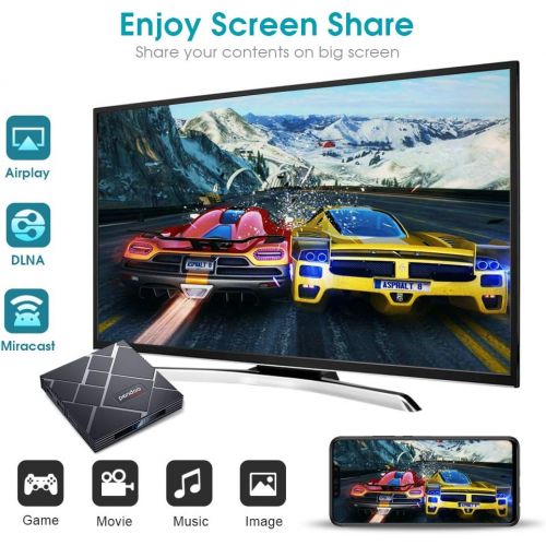  [아마존베스트]Pendoo pendoo Android 9.0 TV Box 4GB RAM 64GB ROM, X10 MAX Android TV Box Amlogic S905X2 Quad-Core 64Bits Dual WiFi 2.4G/5G Bluetooth 3D 4K Ultra HD H.265 USB 3.0 Android Box