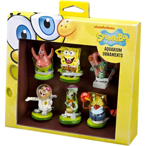  Penn-Plax Officially Licensed Spongebob Squarepants Aquarium Ornaments - Mini Series - Perfect for Freshwater and Saltwater Tanks