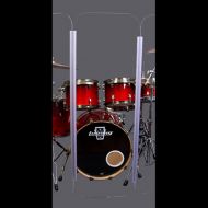 Pennzoni Single Acrylic Drum Shield Panel with Hinge (2ft X 5ft Tall with Living Hinge)