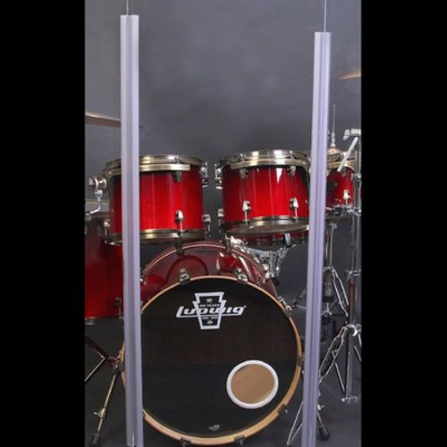  Pennzoni Display Drum Shield 6 Panel Drum Shield with Deflectors 5 Feet Tall DS5DL