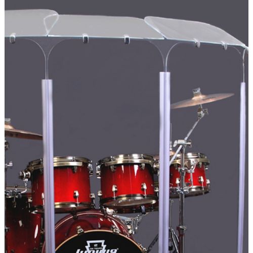  Pennzoni Display Drum Shield 6 Panel Drum Shield with Deflectors 5 Feet Tall DS5DL