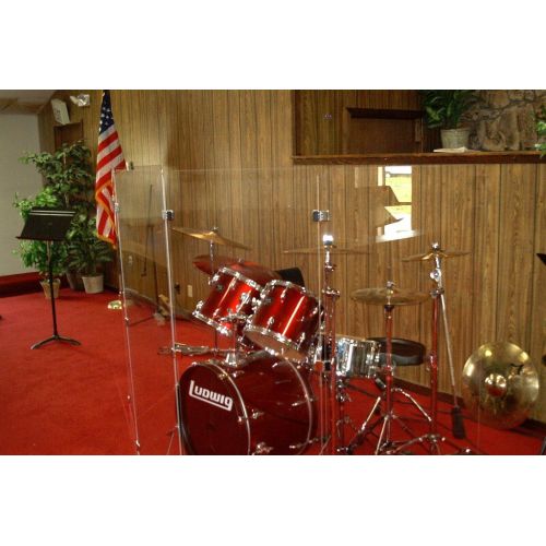  Pennzoni Display Drum Shield DS4 5 Panels 2foot X 5foot with Flexible Hinges