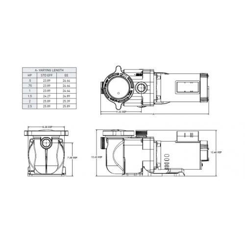  Pentair 340040 SuperFlo High Performance Single Speed Pool Pump, 2 Horsepower, 115/230 Volt, 1 Phase