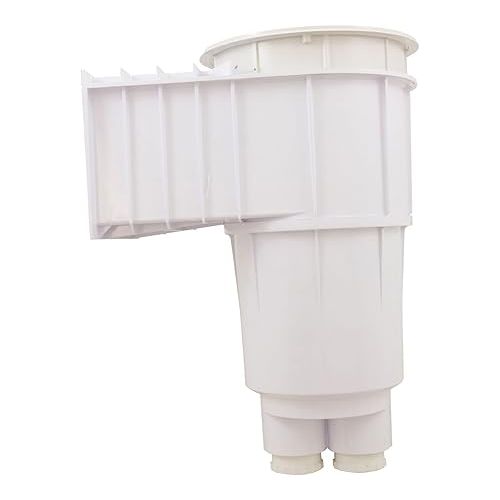  Sta-Rite 08650-4404 U-3 SwimQuip Inground Skimmer for Concrete Pools, 2 Inch Slip with 1 1/2 Inch Slip Reducers, White w/ White Lid & Frame, without Float