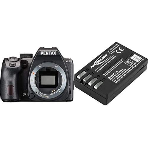  [아마존베스트]Pentax K-70 Housing (24 Megapixels, 3 Inch Display, Live View, Pixelshift) Black & Ansmann Li-Ion Battery A-Pen D-Li 109 7 4V / Type 1100mAh / Powerful Battery for Photo Digital Ca