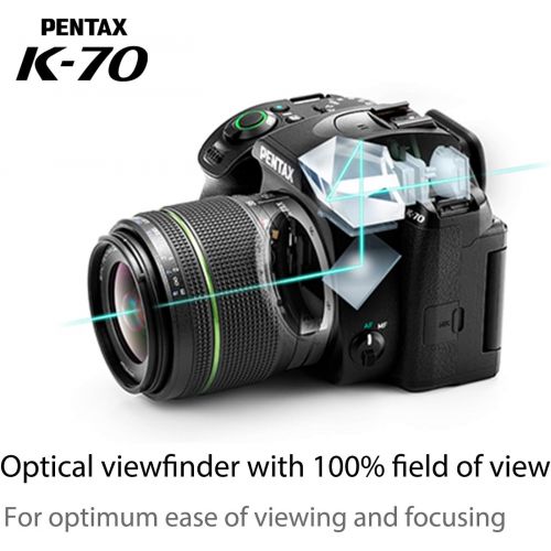  Pentax K-70 Weather-Sealed DSLR Camera with 18-135mm Lens (Silver)
