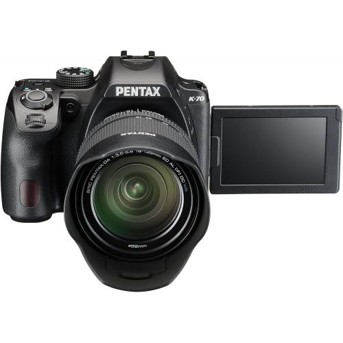  Pentax K-70 Weather-Sealed DSLR Camera with 18-135mm Lens (Black)