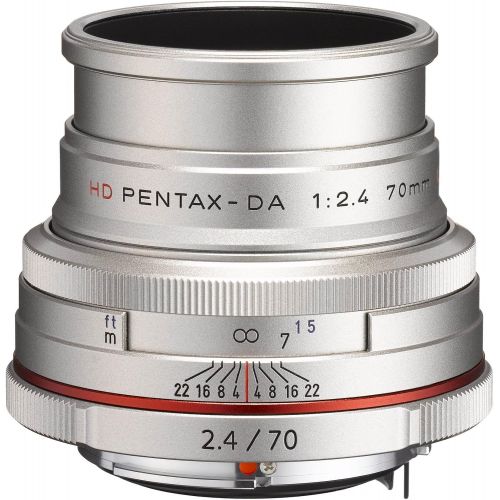  Pentax K-Mount HD DA 70mm f2.4 70-70mm Fixed Lens for Pentax KAF Cameras (Limited Silver)