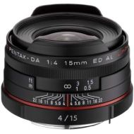 Pentax K-Mount HD DA 15mm f4 ED AL 15-15mm Fixed Lens for Pentax KAF Cameras (Limited Black)
