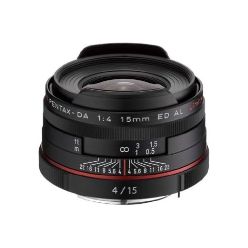  Pentax K-Mount HD DA 15mm f4 ED AL 15-15mm Fixed Lens for Pentax KAF Cameras (Limited Black)