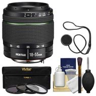 Pentax DA 18-55mm f/3.5-5.6 AL WR SMC Zoom Lens with Filters + Cleaning Kit
