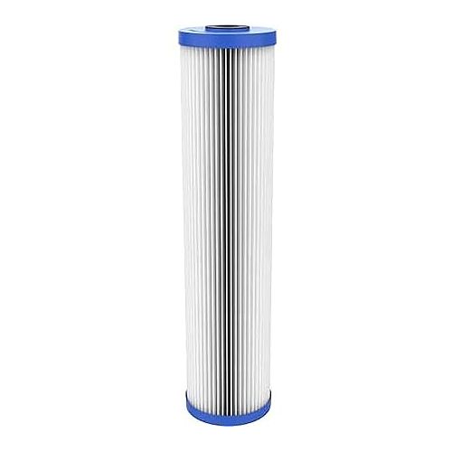  Pentair Pentek R30-20BB Big Blue Sediment Water Filter, 20-Inch, Whole House Pleated Polyester Filter Cartridge, 20