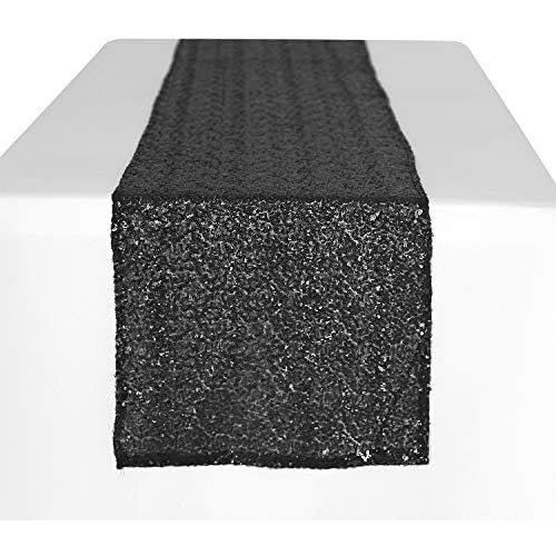  [아마존베스트]Peomeise 12x72 Inch Sequin Table Runner for Party Event Decorations