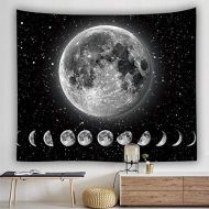 Marke: Mazheny Mazheny Tarot Wandteppich,Mond, Stern, Sonne, Mittelalterliches Europa, Divination Tapisserie, Wandbehang, Dekoration, geheimnisvoll fuer Schlafzimmer, Heimdekoration (Moon Eclipse,