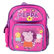 12 inches Peppa Pig Pink Backpack 3 Characters on the Front