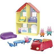 Peppa Pig Toys Peppa's Family Home Combo , House Playset with 4 Figures and Car , Preschool Toys for 3 Year Old Girls and Boys and Up