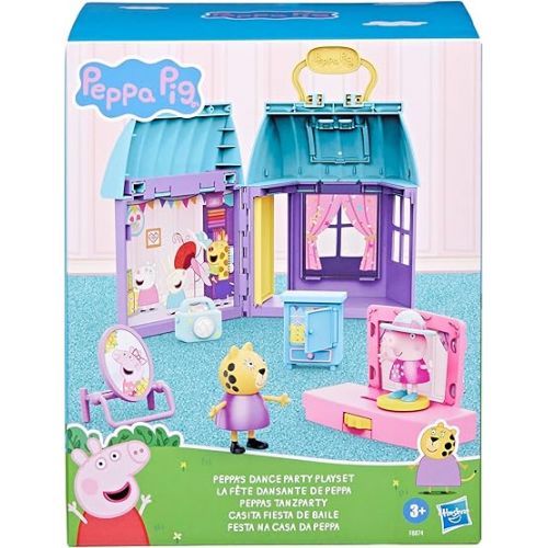  Peppa Pig Peppa’s Dance Party Playset with House, 2 Figures, and 6 Accessories, Preschool Toys for Girls and Boys Ages 3 and Up (Amazon Exclusive)