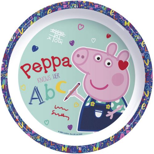  Peppa Pig Winter-Set mit Becher, Schuessel und Teller blau