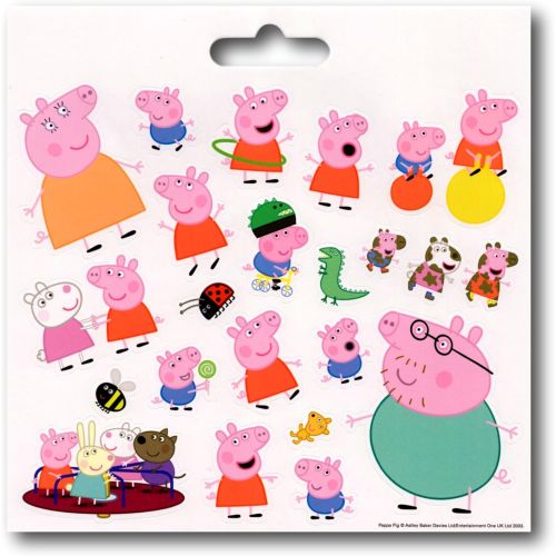  [아마존베스트]Peppa Pig Stickers Party Favors Pack - 12 Sheets of Peppa and Friends Stickers & 2 Specialty Separately Licensed Prize Reward Stickers
