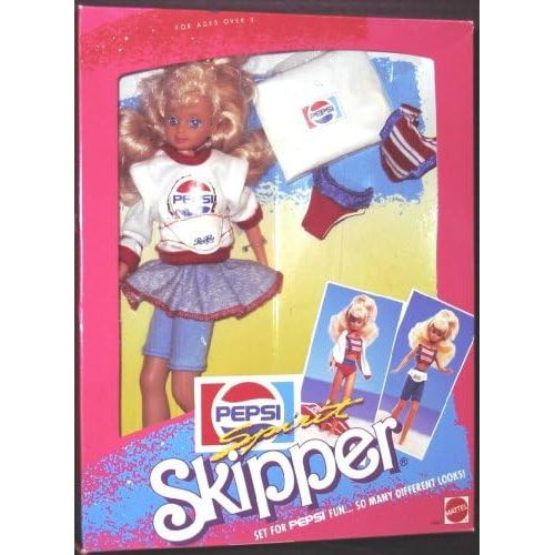 바비 Barbie Pepsi Spirit SKIPPER Doll - Set for PEPSI Fun... So Many Different Looks (1989 Mattel Hawthorne)