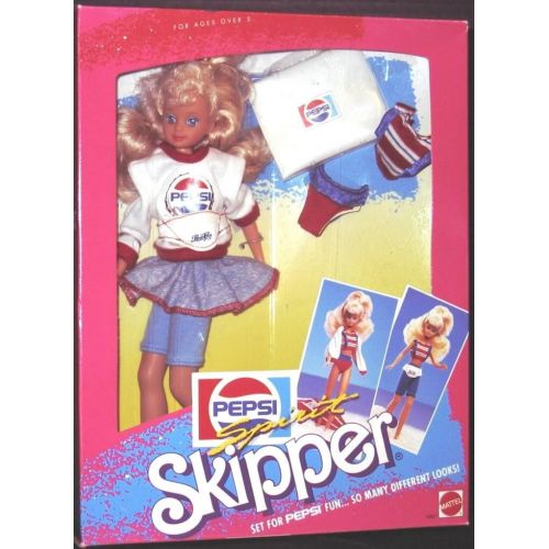 바비 Barbie Pepsi Spirit SKIPPER Doll - Set for PEPSI Fun... So Many Different Looks (1989 Mattel Hawthorne)