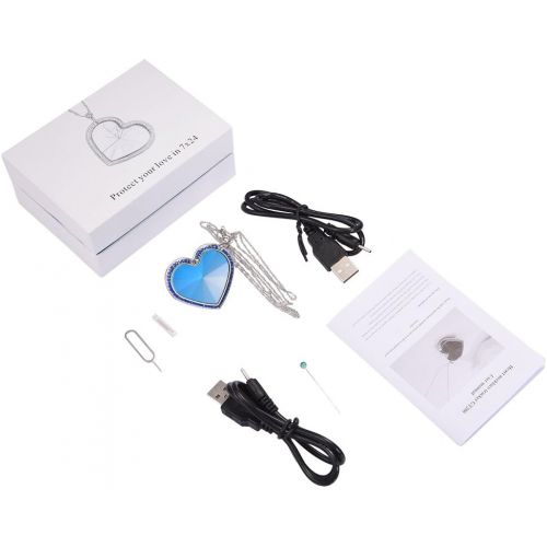  Per Children GPS Tracker Positioning Necklace Personal Locator Anti-Lost Prevent Wander Away with SOS Button Emergency Call Voice Monitoring 925 Silver Chin Allergy Free for Kids O