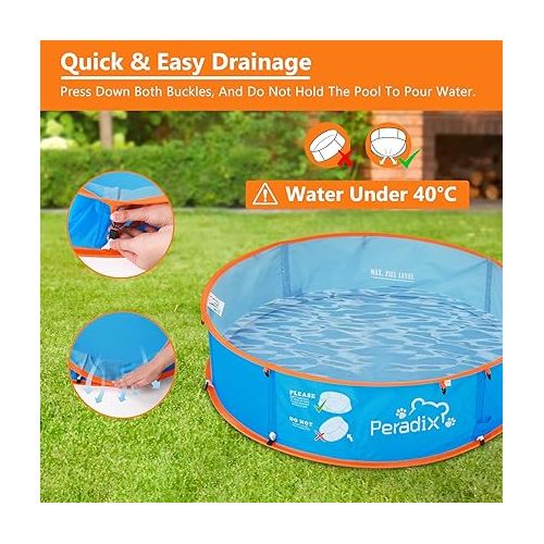  Peradix Baby Beach Tent, Paddling Pool for Kids & Pets Infant Ball Pit Tent, Toddler Wading Pool UV Sun Shelter Canopy with Mosquito Net, Portable Pop Up Tent Summer Beach Toys for Child
