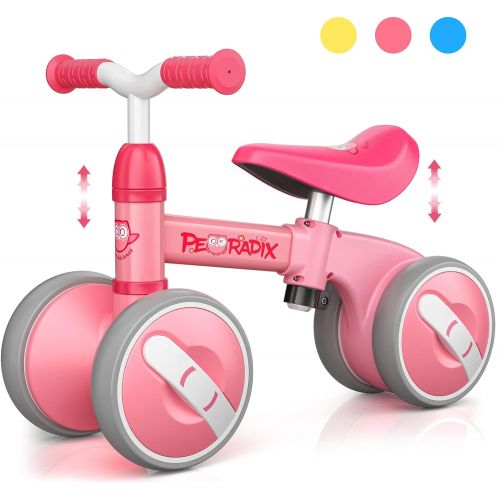  Peradix Baby Balance Bikes, Adjustable Baby Bike for 1 Year Old, Toddler Gifts for 1 2 3 Years Old Girl Boy with Adjustable Seat Handlebar, 1st Birthday Gift for 12 Months, Ideas B