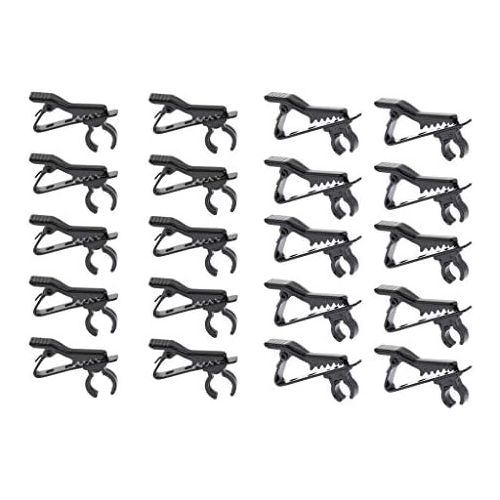  [아마존베스트]Perfeclan 10pcs Microphone Lapel Tie Clip Microphone Clip Microphone Clip Holder Microphone Holder 6.35 mm / 8.5 mm