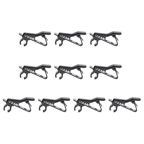  [아마존베스트]Perfeclan 10pcs Microphone Lapel Tie Clip Microphone Clip Microphone Clip Holder Microphone Holder 6.35 mm / 8.5 mm