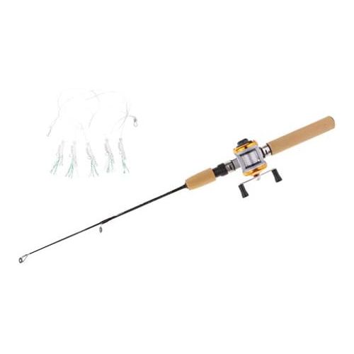  [아마존베스트]Perfeclan Micro Spinning Rod Portable Telescope Ice Fishing Rod with Fishing Hook