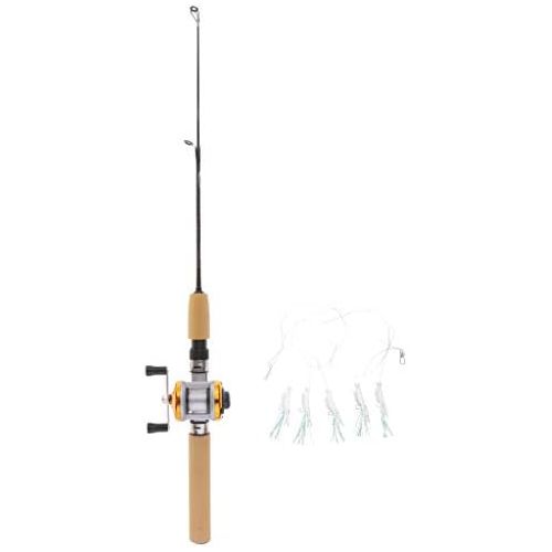  [아마존베스트]Perfeclan Micro Spinning Rod Portable Telescope Ice Fishing Rod with Fishing Hook