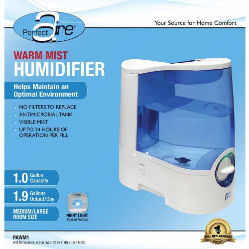  Perfect Aire 1.0-Gallon Warm Mist Humidifier