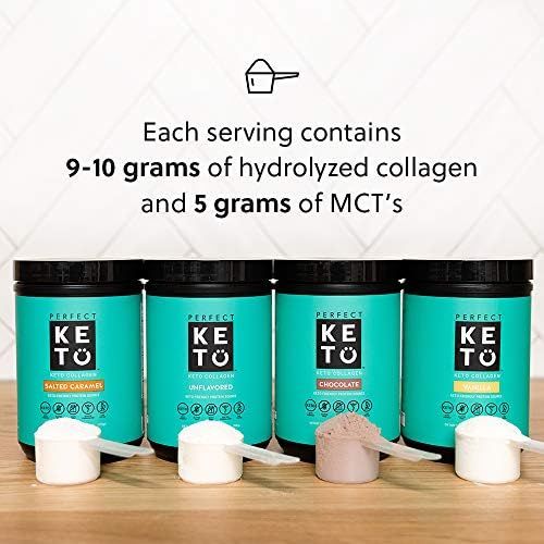  [아마존 핫딜] [아마존핫딜]Perfect Keto Protein Powder Unflavored: Grassfed Collagen Peptides Low Carb Keto Drink Supplement With MCT Oil Powder - Best as Keto Drink Creamer or added to Ketogenic Diet Snacks