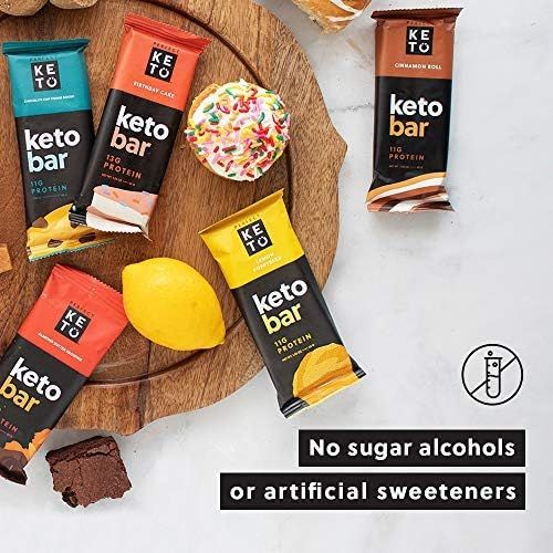  [아마존핫딜][아마존 핫딜] Perfect Keto Protein Snacks - Box of 12 Bars - Low Carb Diet Friendly with Coconut Oil, Collagen, No Added Sugar - Sweet Treat in Cinnamon Roll Flavor - Individual Packs for Travel