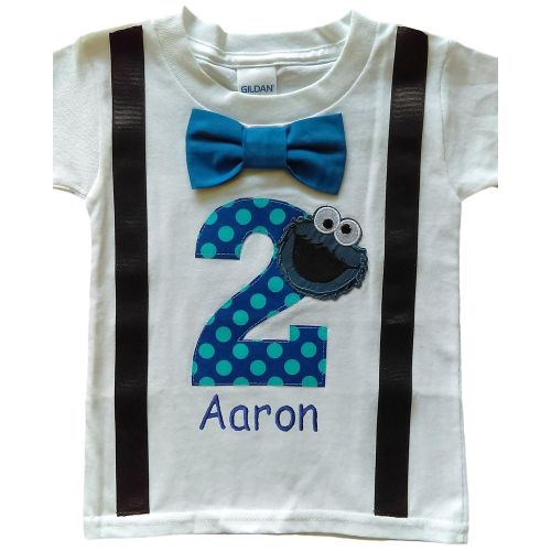  Perfect Pairz 2nd Birthday Shirt Boys Cookie Monster Tee - Personalized