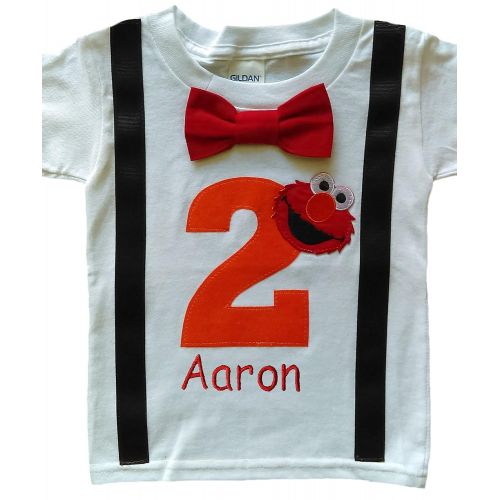  Perfect Pairz 2nd Birthday Shirt Boys Orange Elmo Tee - Personalized