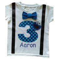 Perfect Pairz 3rd Birthday Shirt Boys Cookie Monster Tee - Personalized