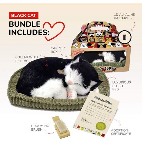  [아마존베스트]88 Unlimited Perfect Petzzz Black and White Shorthair Kitten Plush