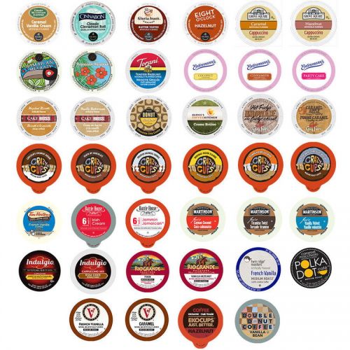  Perfect Samplers Flavored Coffee Single Serve Cups Variety Pack Sampler, 40 Ct