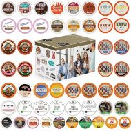 Perfect Samplers Coffee, Tea, Cider, Cappuccino & Hot Chocolate Single Serve Cups for Keurig K Cup Brewers Sampler, 50 Count