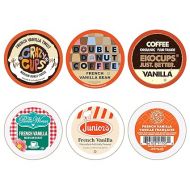 Perfect Samplers French Vanilla Coffee Pods Variety Pack, Medium Roast Coffee for Keurig K Cups Machines, Vanilla Coffee Pods Sampler, 30 Count