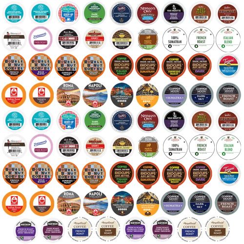  Perfect Samplers Coffee Pod Variety Pack, Dark Roast & Bold Flavors, Single Serve Cups for Keurig K Cup Machines - Robust Assortment, 80 Count