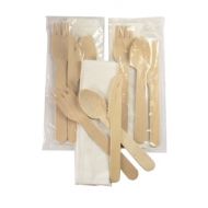 Perfect Stix Green Cutlery Knife, Fork and Spoon with 140 Biodegradable bag and Napkin (Pack of 250)