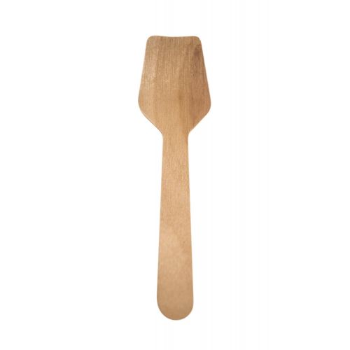  Perfect Stix Green Spoon 95- Wooden Square Compostable Cutlery Taster Spoon with Concave, 3-1/2 Length
