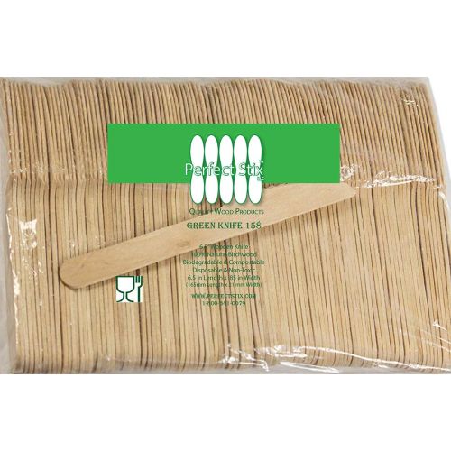  Perfect Stix Wooden Disposable Cutlery Knifes 6 length ( pack of 1000ct)