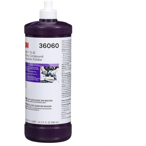  Perfect-It Perfect-It EX AC Rubbing Compound, 36060, Fast Cutting, High Performing, 1 qt (32 fl oz)