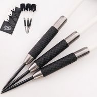 PerfectDarts 30g NODOR Rhino Grip Darts Set, 6 RAW100 Tough Flights, 6 Stems, PD CASE