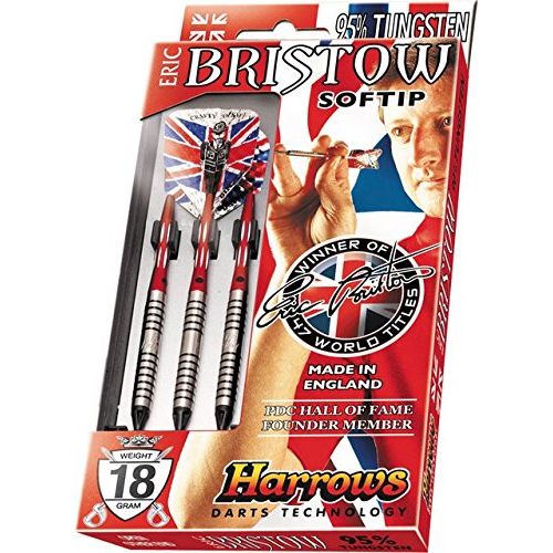  20g Soft Tip Harrows Eric Bristow Knurled Tungsten Darts Set by PerfectDarts